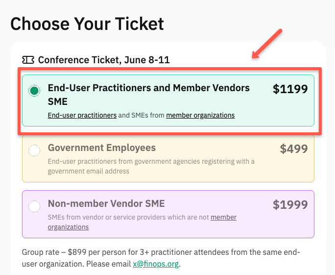 choose End-user practitioners and member vendors
