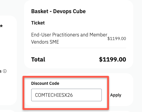 enter the promo code COMTECHIESX26