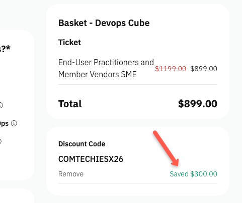 Saved $300 using the coupon code