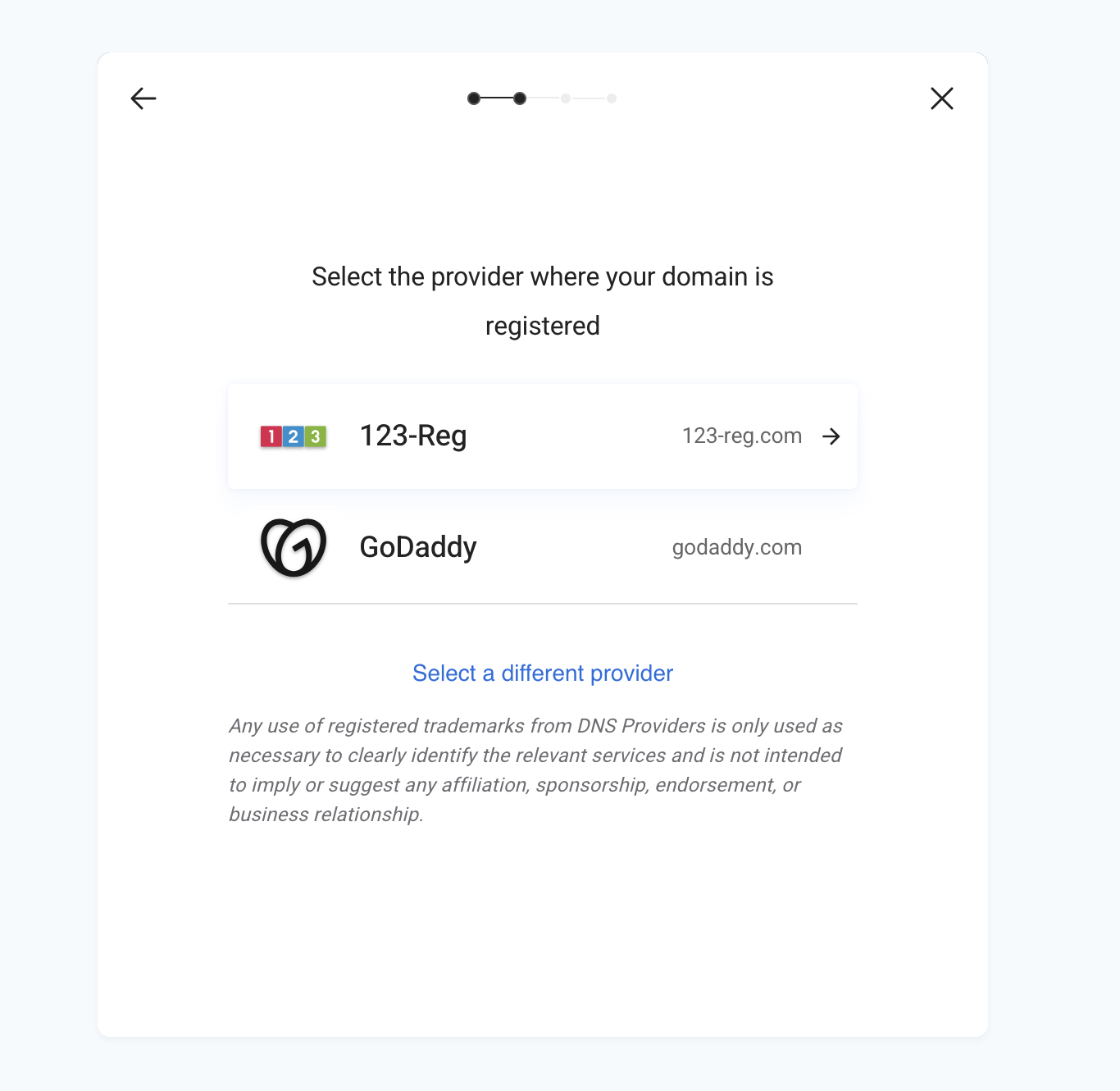 choose Godaddy or other provider