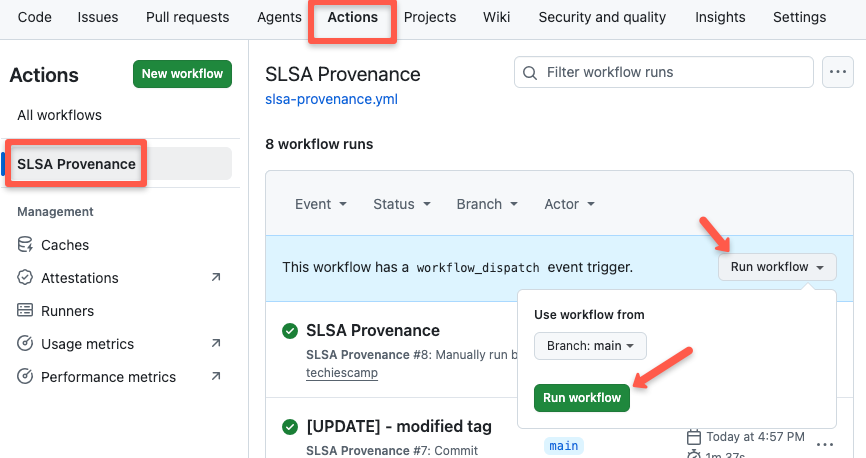 steps to trigger a github actions workflow manually