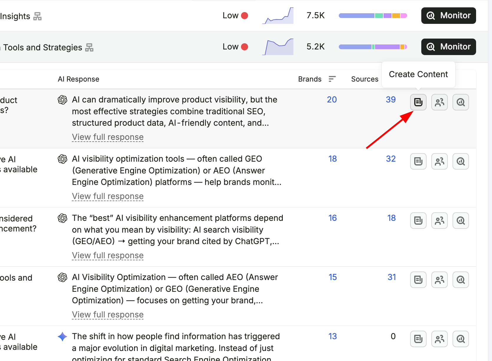 Create content using Semrush Content tool
