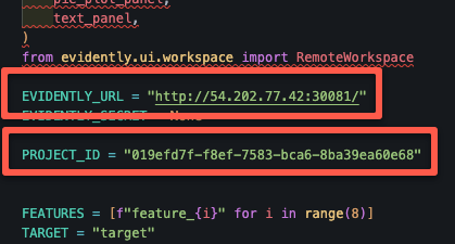 update evidently ai python script