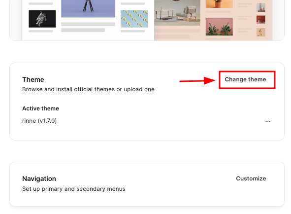Ghost change theme option
