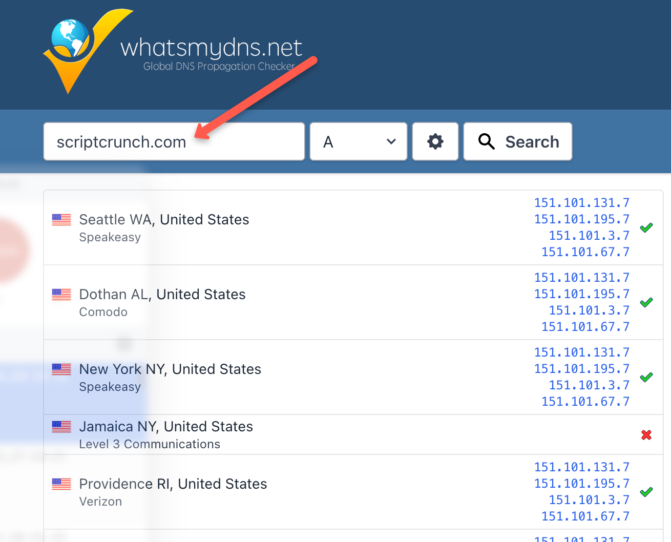 DNS propgatgion check during Wordpress to Ghost DNS migration