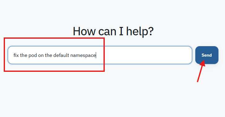 sending request to kubernetes troubleshooting agent