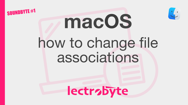 SOUNDBYTE #1 macOS How to Change File Associations artwork. Icon by Chunk Icons @ The Noun Project.