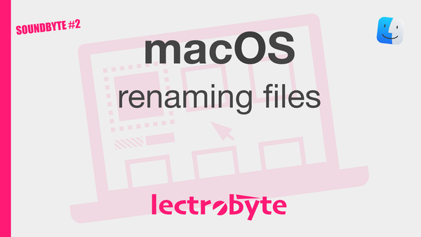 SOUNDBYTE #2 macOS Renaming Files artwork. Icon by Martin LEBRETON @ The Noun Project.
