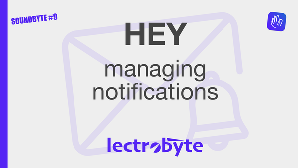 SOUNDBYTE #9 HEY Managing Notifications artwork. Icon by Petr Bilek @ The Noun Project.
