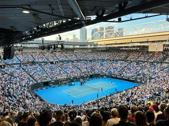 Rod Laver Arena crowd during Australian Open men's match