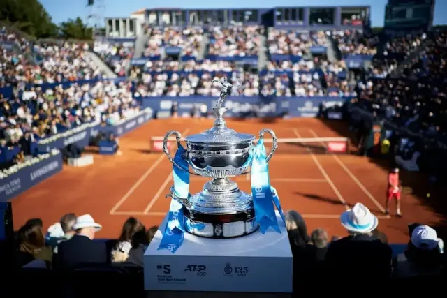 Barcelona tournament with the trophy