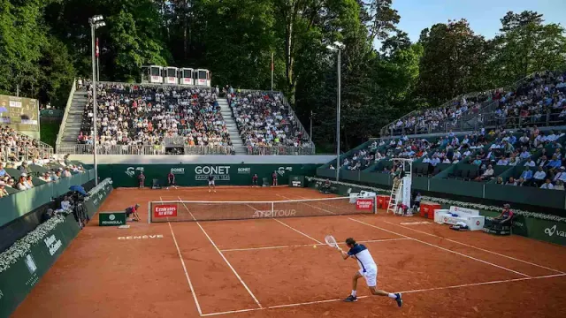 Centre court o the ATP 250 in Geneva.