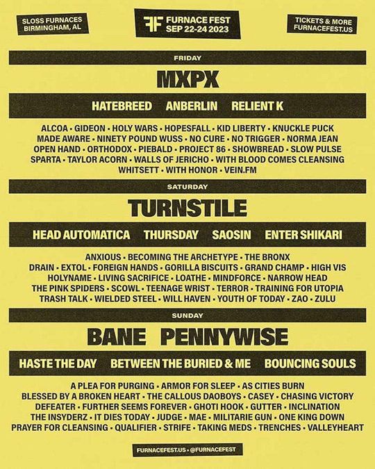 Flyer for Furnace Fest 2023