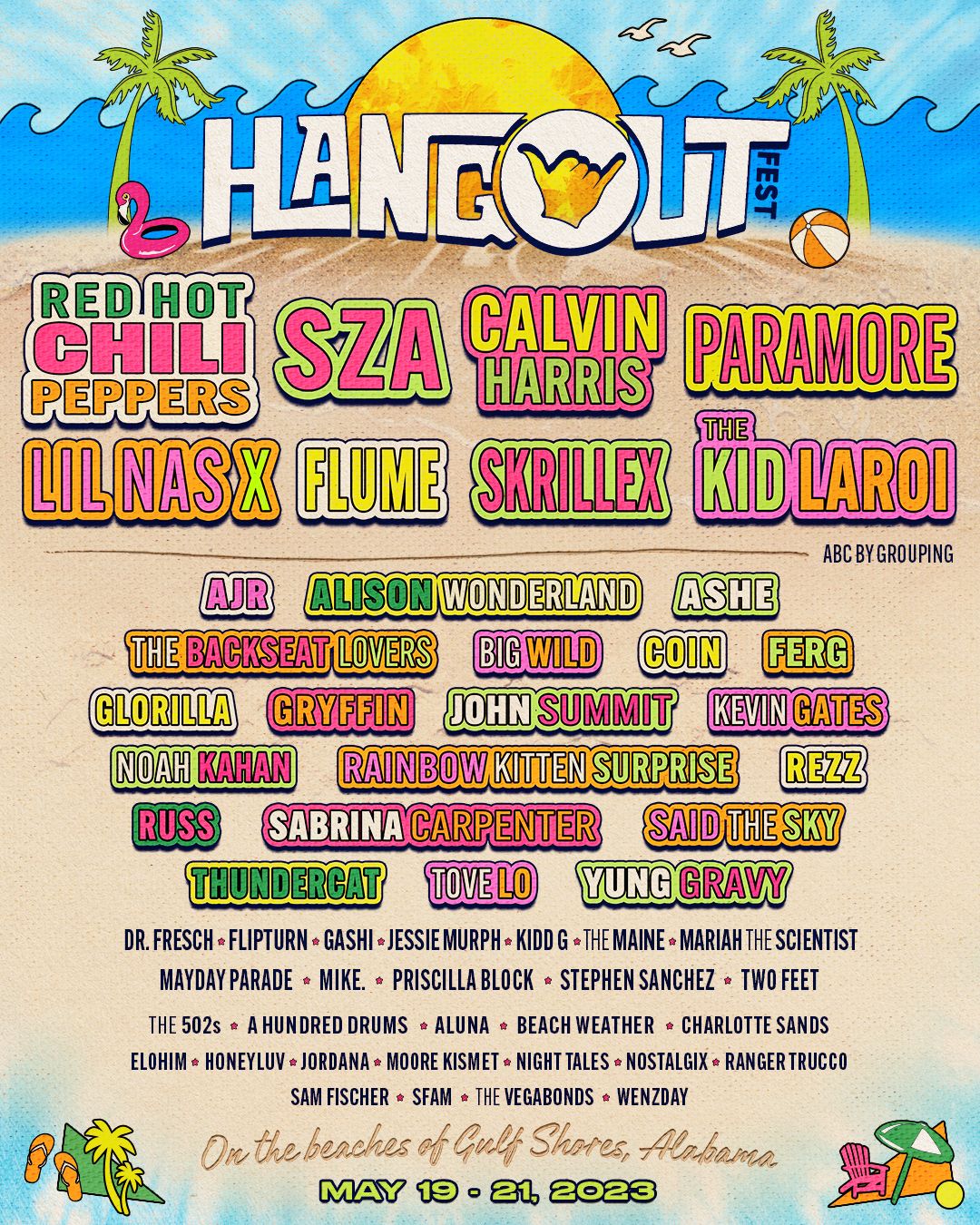 The Official Poster and Lineup for Hangout Fest 2023