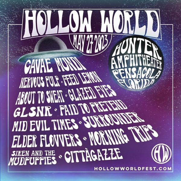 Official Poster for Hollow World Festival 2023 in Downtown Pensacola