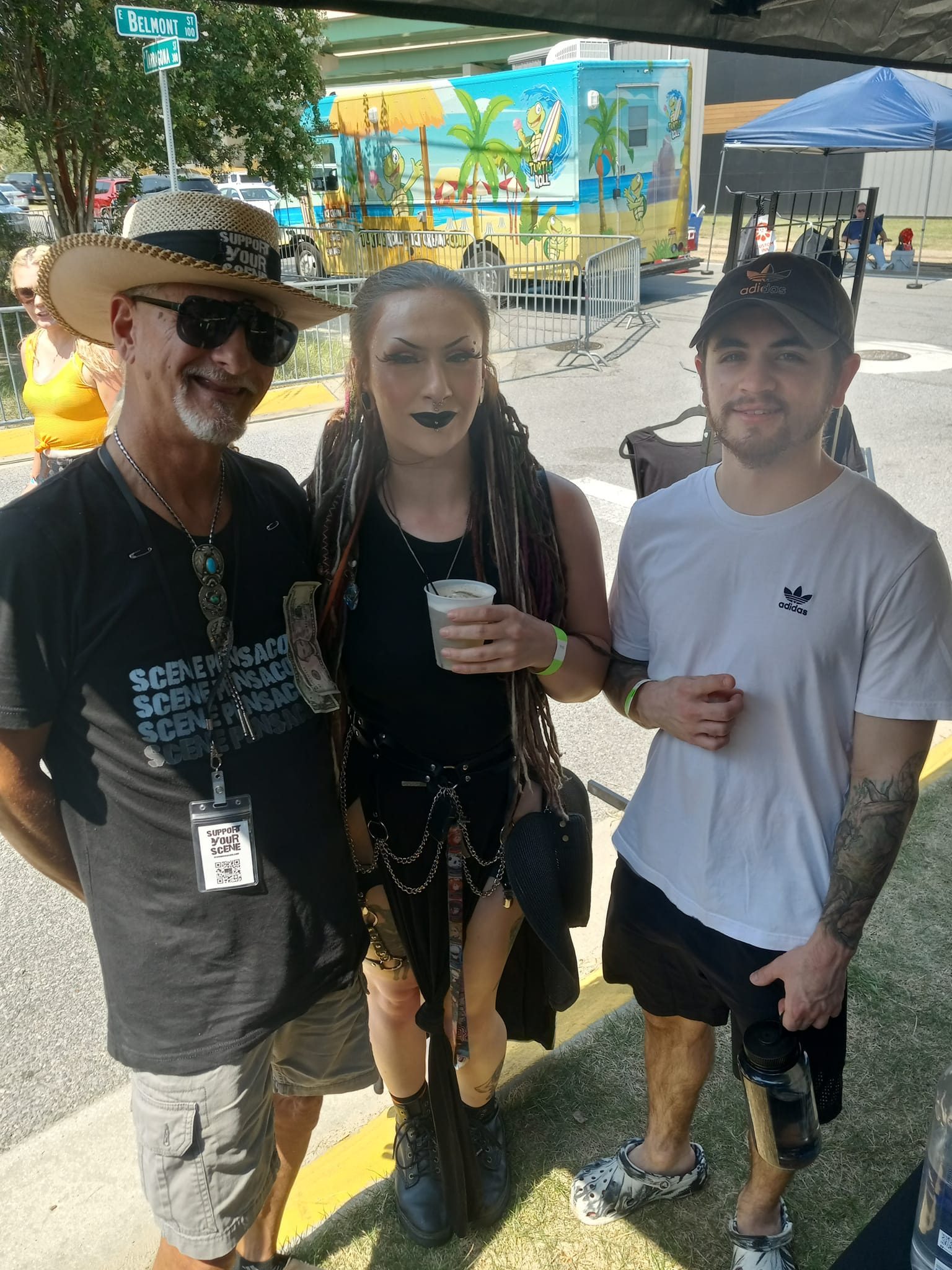 Richard of Scene Pensacola with Jade and Michael at Heat In The Street Fest 2023!