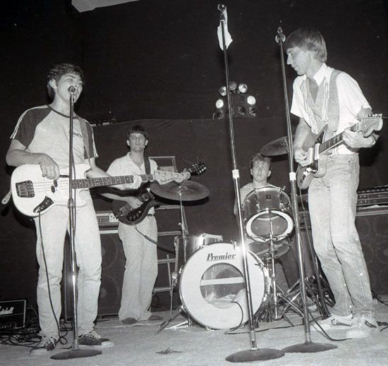 Bob with bandmates in his very early days