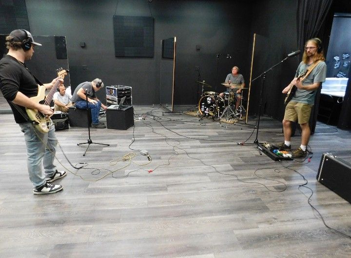 Bob recording Jesse Bumann at The Gordon with session players