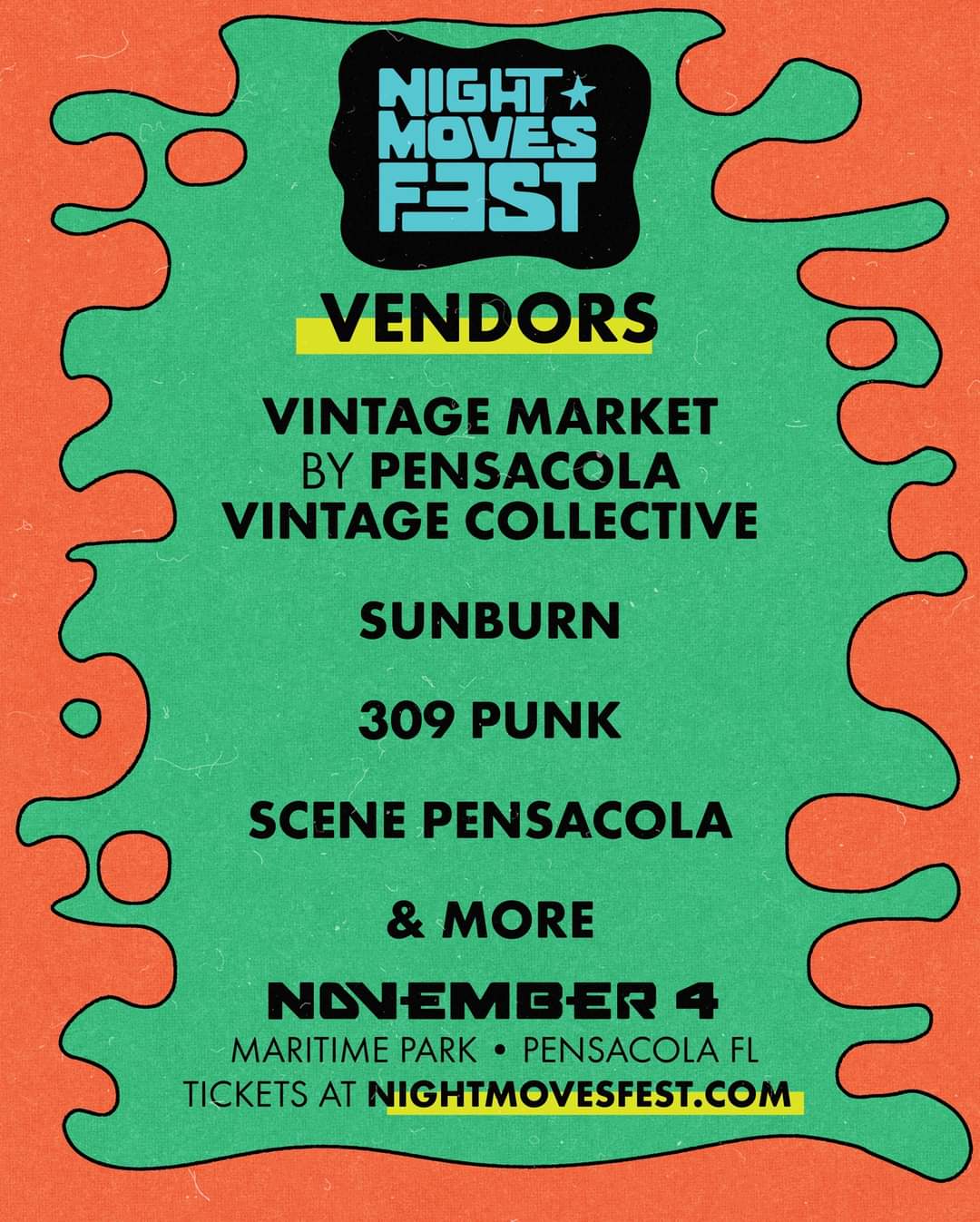 Night Moves vendor list