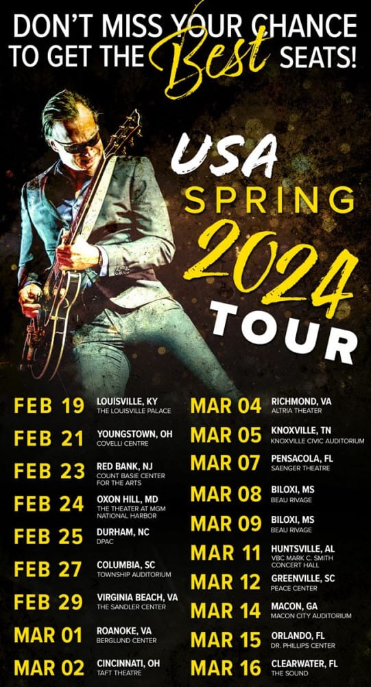 Joe's current US Spring tour flyer