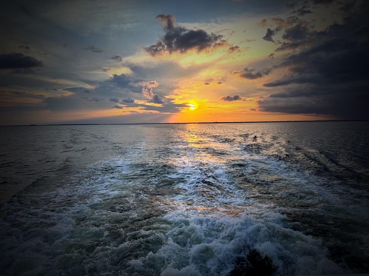 A sunset over Pensacola bay.