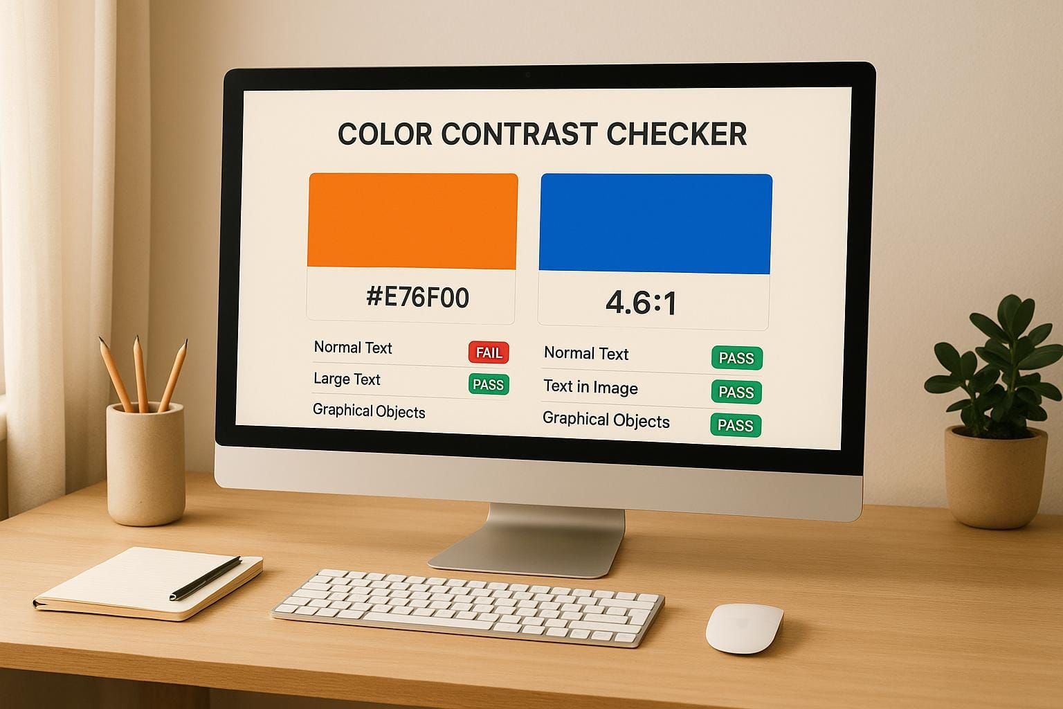 Color Contrast Checker for Accessible Design