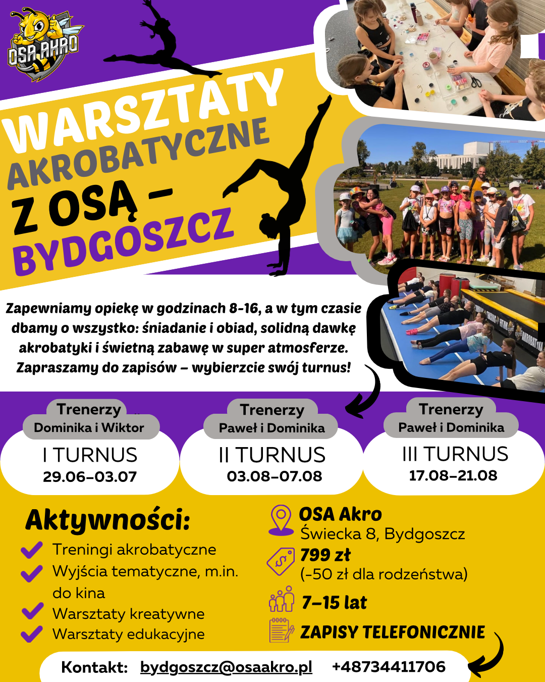 Letnie Warsztaty Akrobatyczne z OSĄ – ZAPISZ SIĘ! ☀️