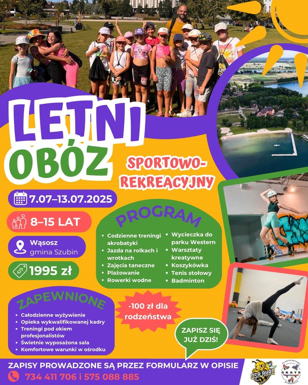 Zapisy na akrobatyczny obóz letni dla dzieci!🌞
