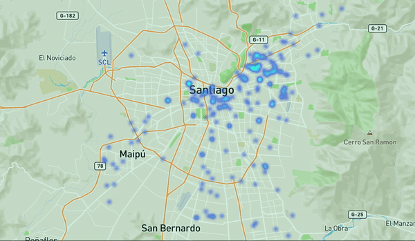 Robos, barricadas, incendios, saqueos e incidentes reportados en SOSAFE durante el estallido social durante Octubre del 2019, Región Metropolitana, Chile.