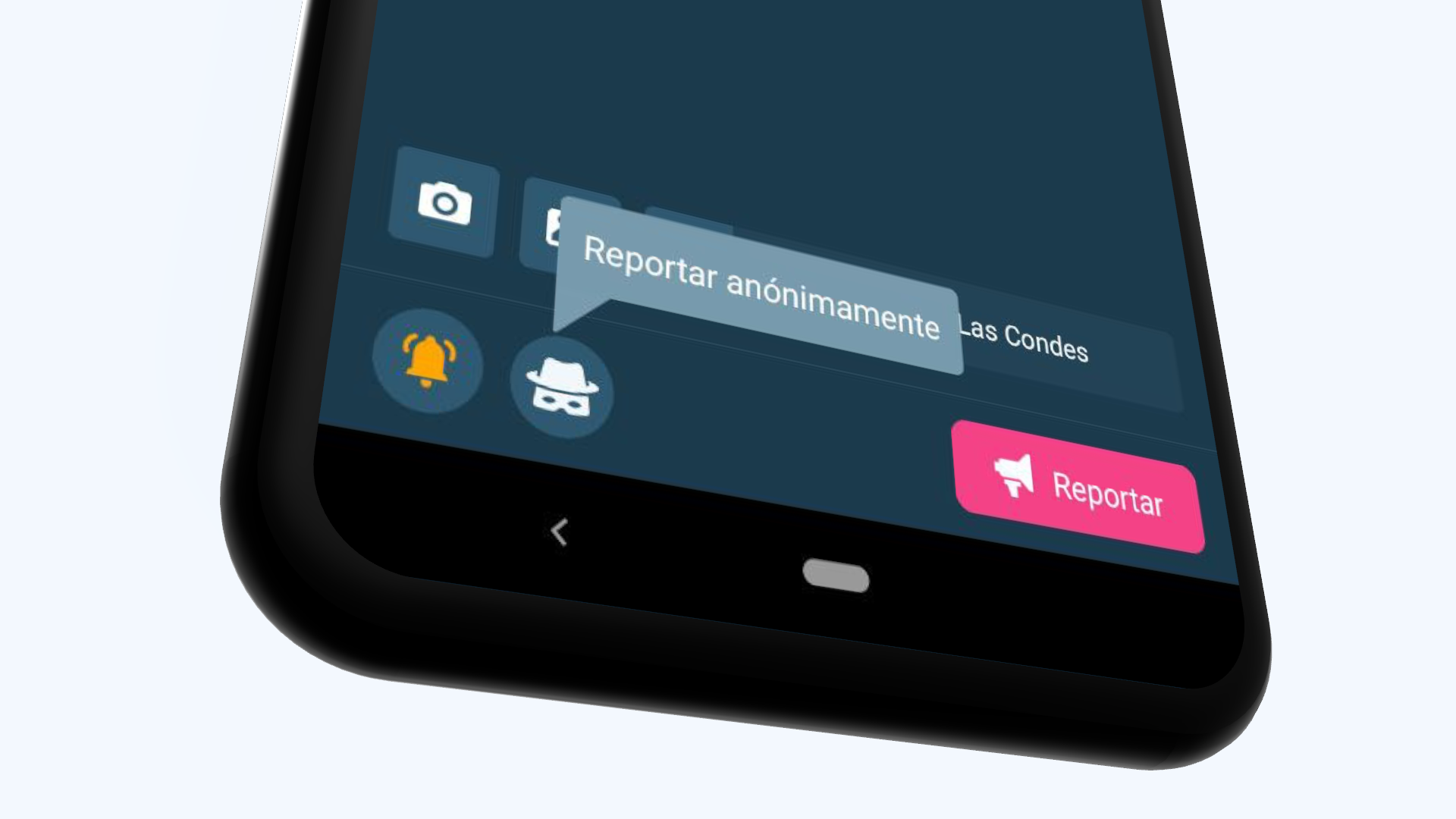 Presiona el icono de anónimo para que no aparezca tu nombre ni foto en tu reporte.