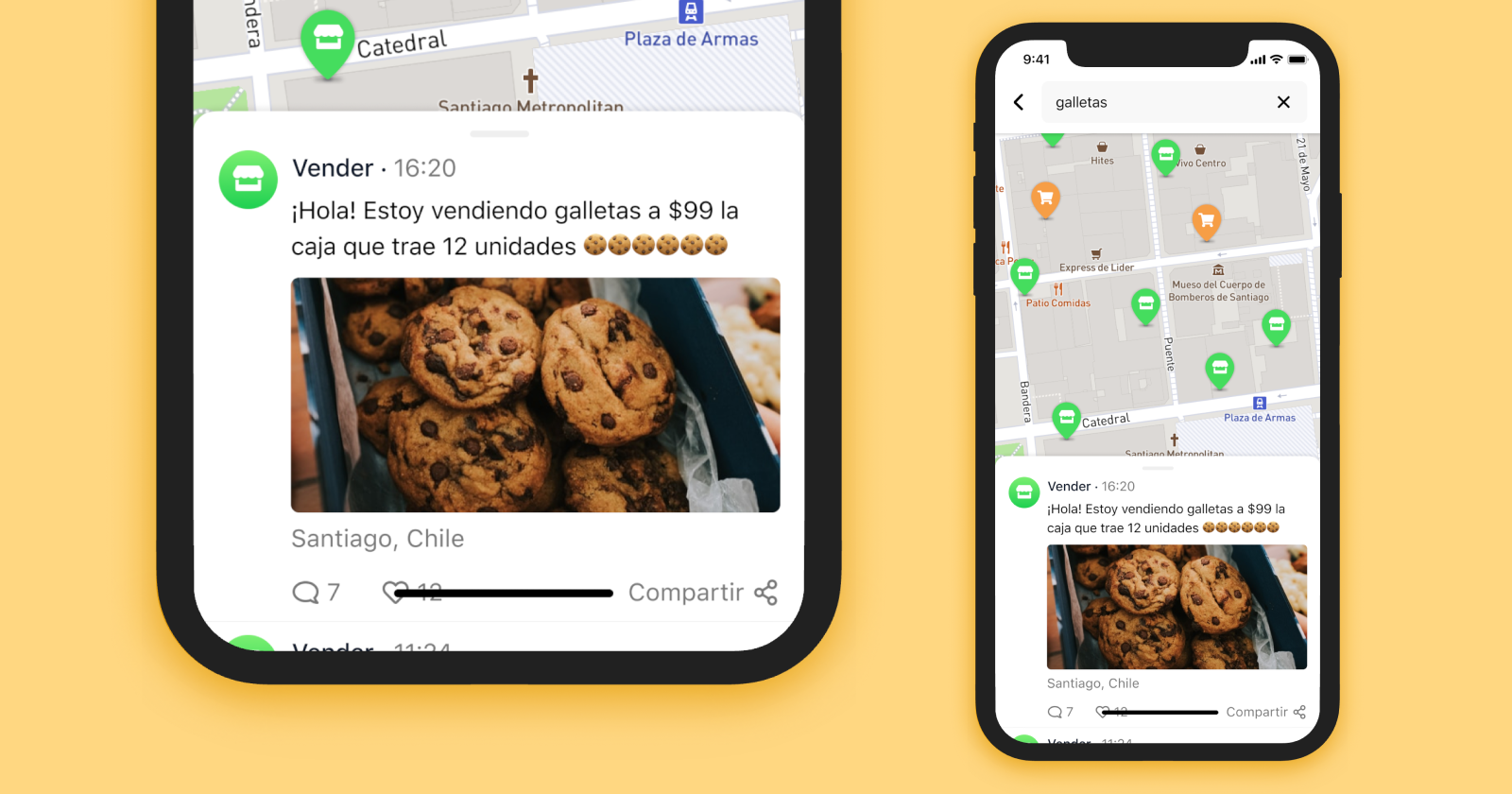 En la sección Mercado, el buscador solo buscará en reportes de Vender y Comprar.