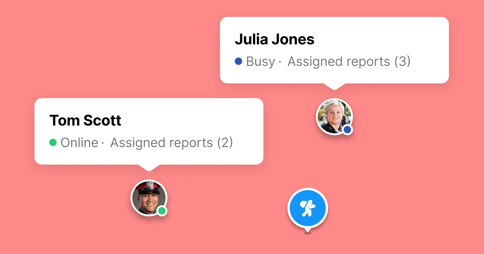 SOSAFE Fleets te muestra la carga y disponibilidad de tu personal en terreno.