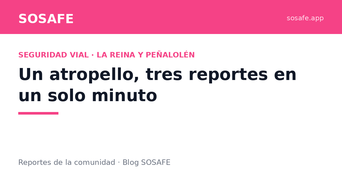 Un atropello y tres reportes en un minuto en Tobalaba