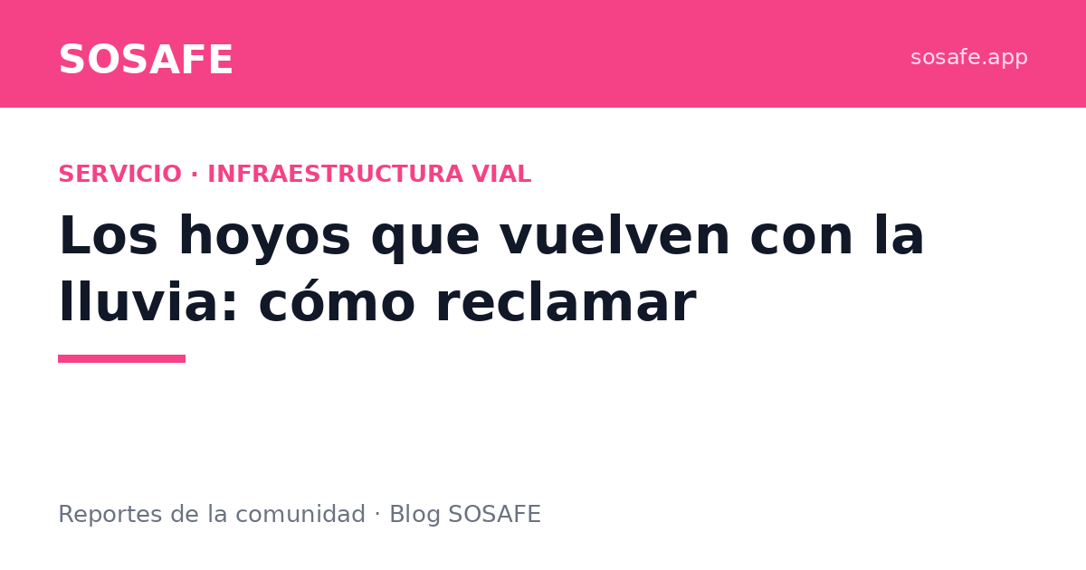 Baches tras la lluvia: cómo reclamar y que el reclamo sirva