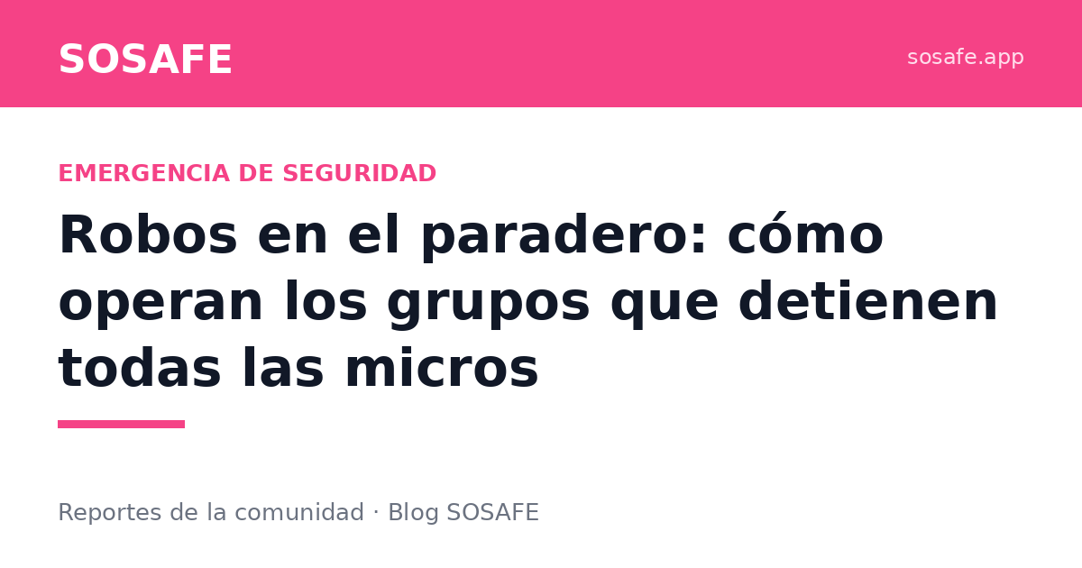 Robos en un paradero de Pudahuel: cómo operan y qué hacer