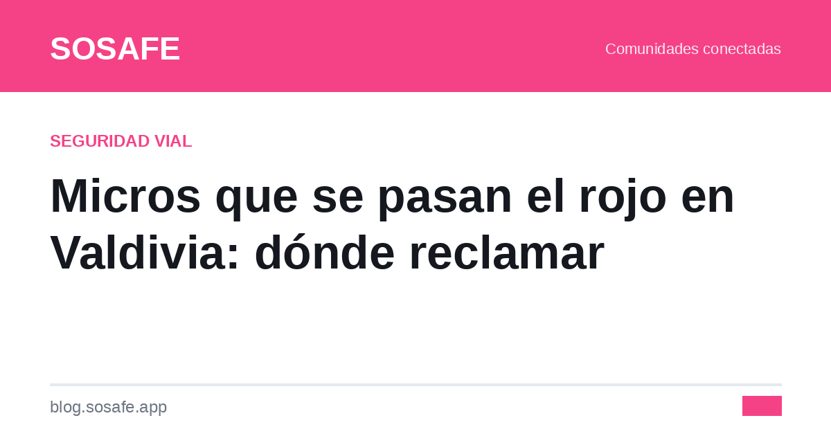 Micros que se pasan el rojo en Valdivia: dónde reclamar