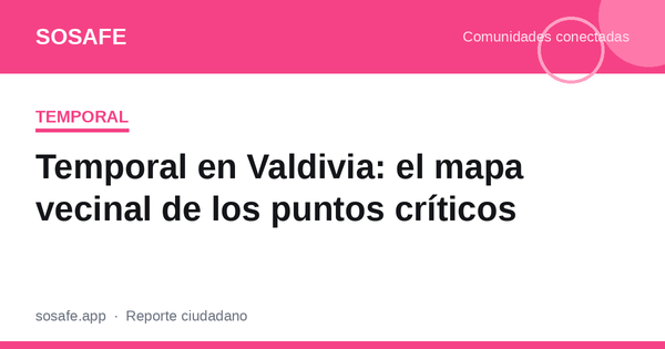 Temporal en Valdivia: calles anegadas y puntos críticos
