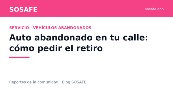 Auto abandonado en tu calle: cuánto puede quedarse ahí
