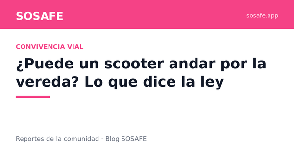 ¿Puede un scooter andar por la vereda? Lo que dice la ley
