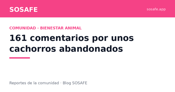Cachorros abandonados: 161 comentarios y un rescate vecinal