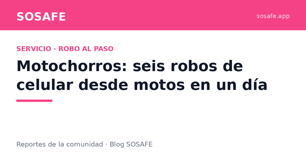 Motochorros: seis robos de celular en un solo día