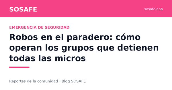 Robos en un paradero de Pudahuel: cómo operan y qué hacer
