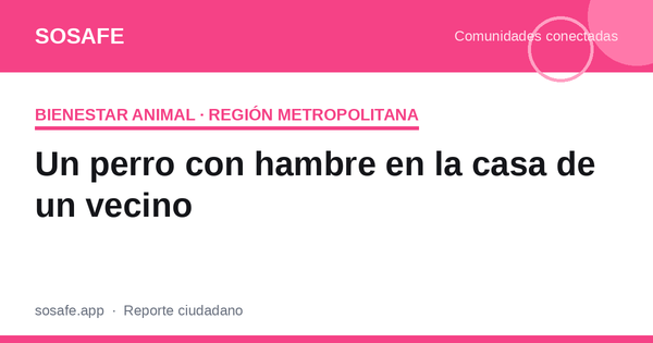 Un perro en riesgo en casa de un vecino: cómo ayudar