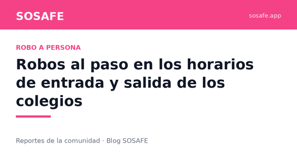 Robos al paso en Av. Central: el patrón horario escolar