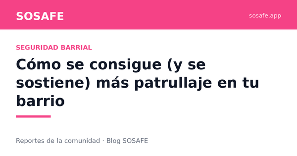 Cómo pedir más patrullaje en tu barrio: el caso Valdivia