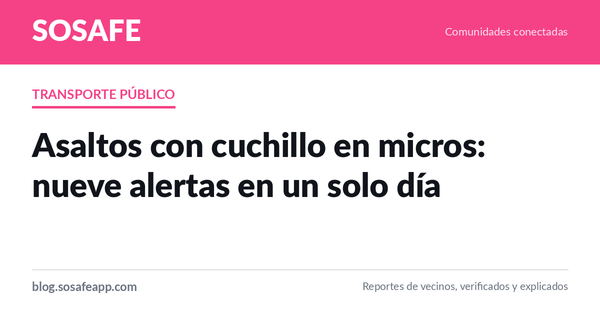 Asaltos con cuchillo en micros: qué hacer si te asaltan