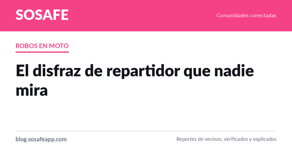 El disfraz de repartidor: robos en la salida del metro