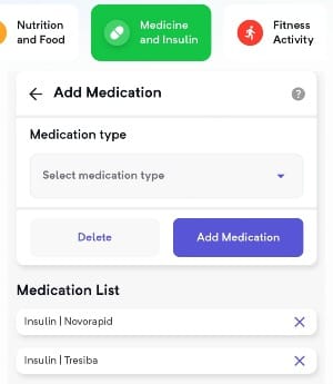 Choose your Insulin to Add