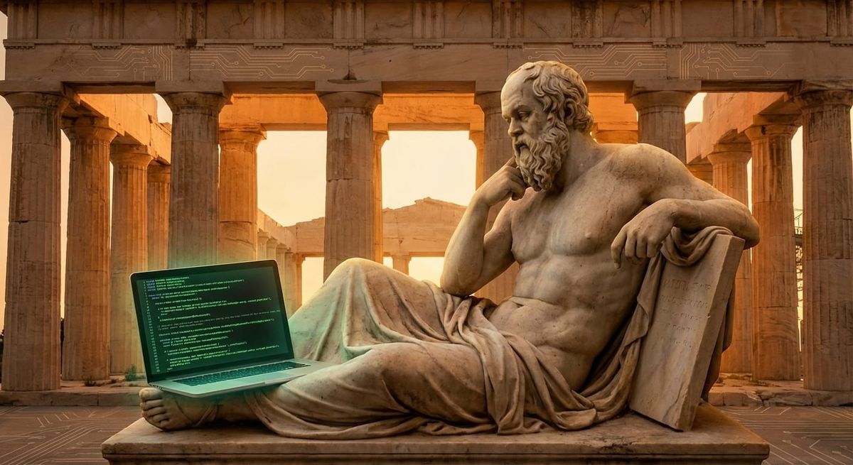 Aristotle thinking about software development.