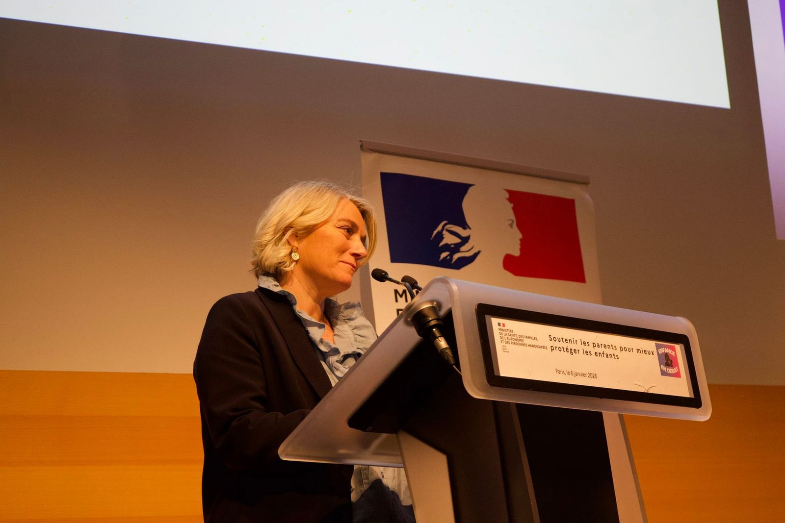  La ministre de la Santé, des Familles, de l’Autonomie et des Personnes handicapées, Stéphanie Rist.